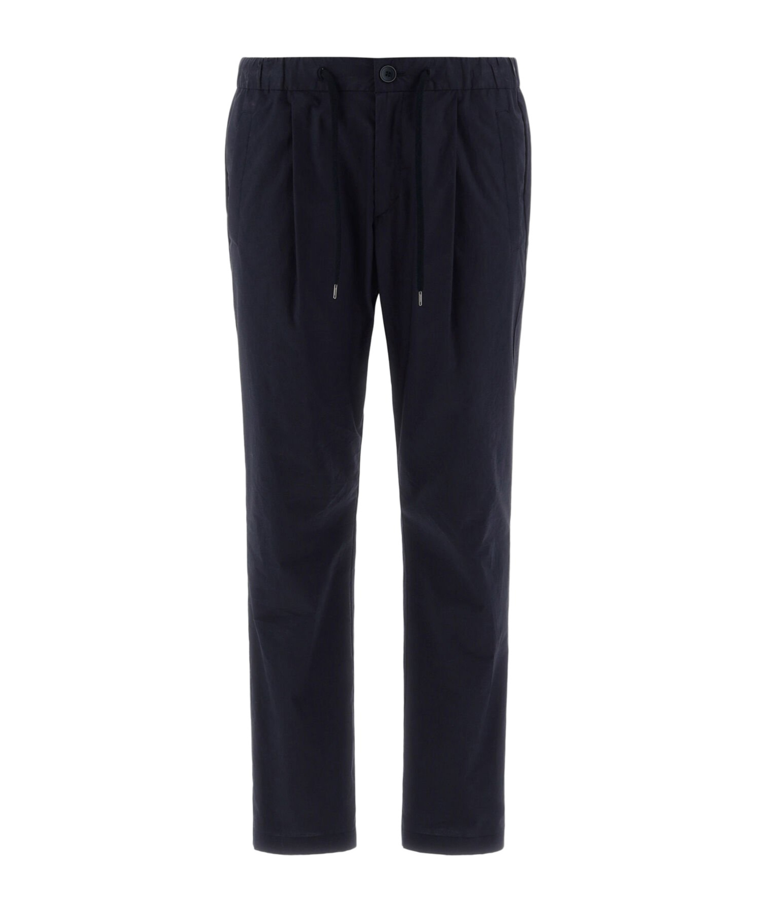 Herno Light Cotton Stretch Trousers In Black