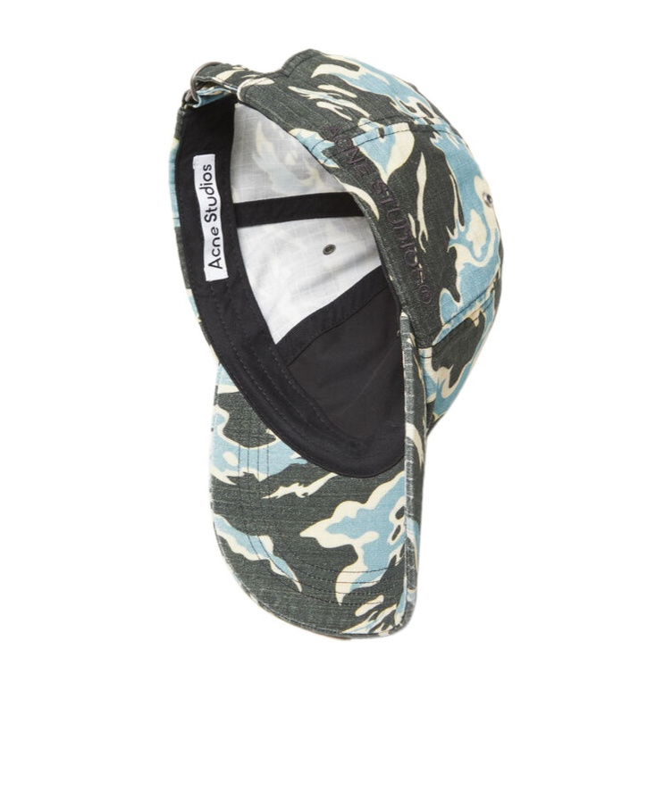 ACNE STUDIOS ABSTRACT-PRINT BASEBALL CAP 