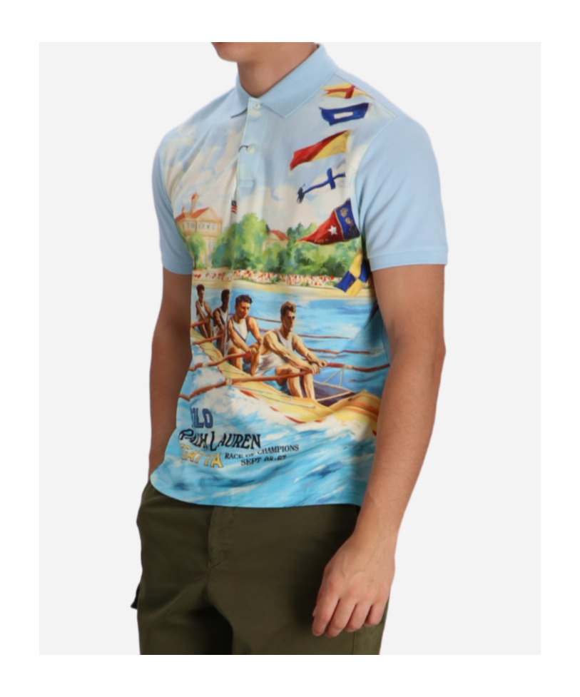 Polo Ralph Lauren Short-sleeved Polo Shirt In Blue