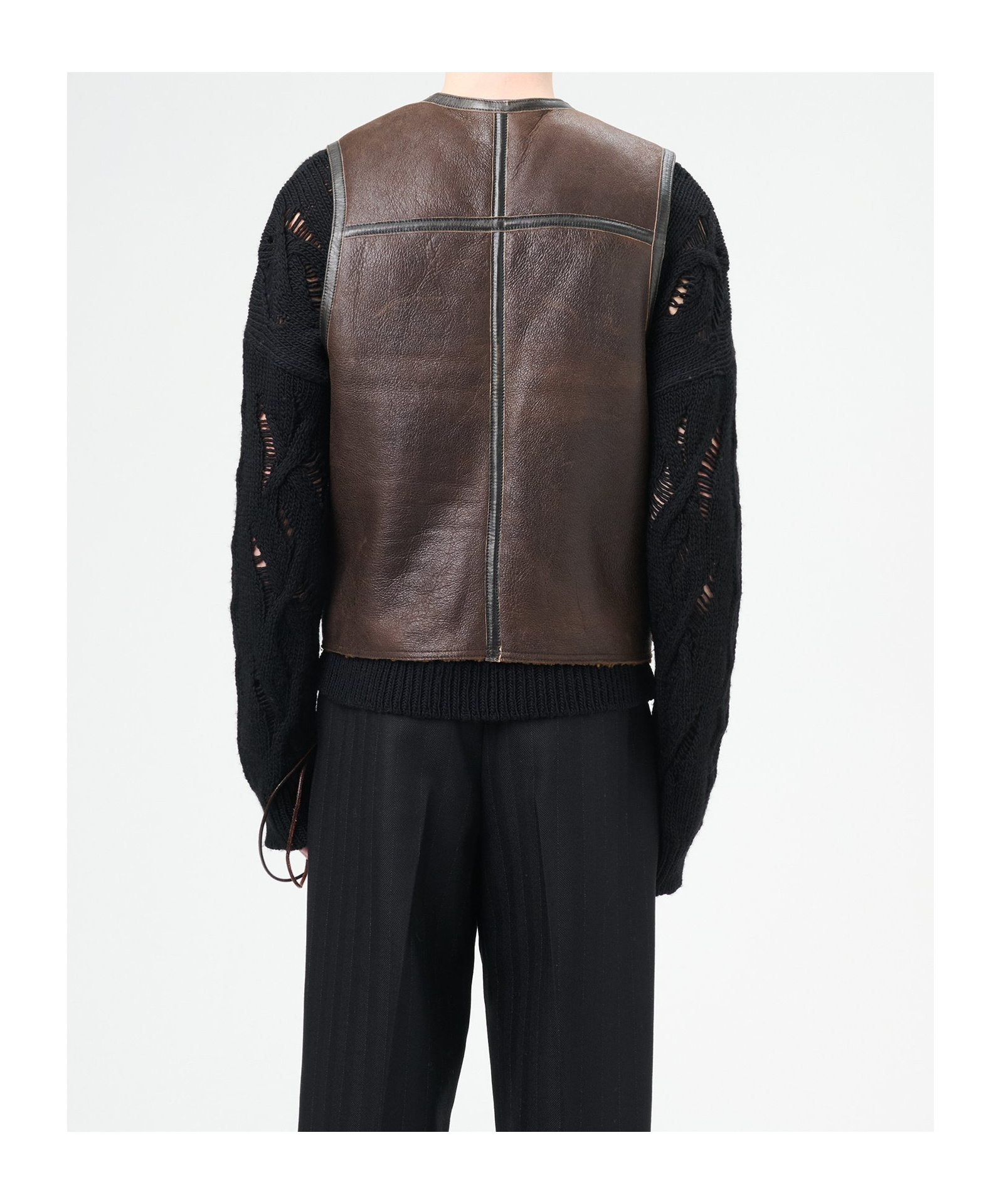 Our Legacy Double-sided Wool Vest In Black