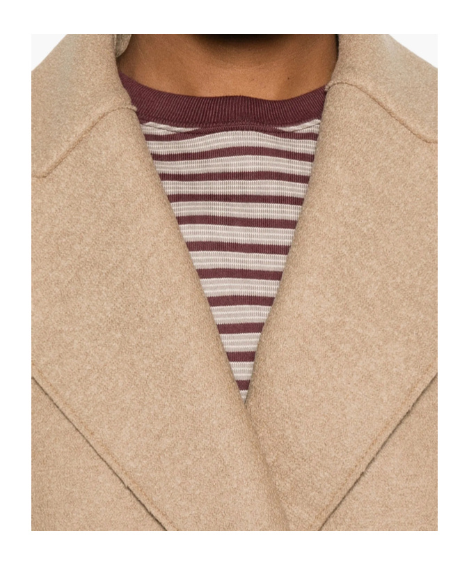 Harris Wharf London Belted-wool Coat In Neutral