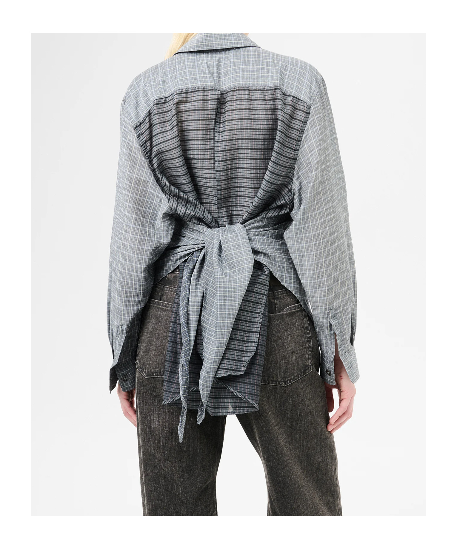 Shop Our Legacy Apron Shirt In Picnic Check Cotton Silk