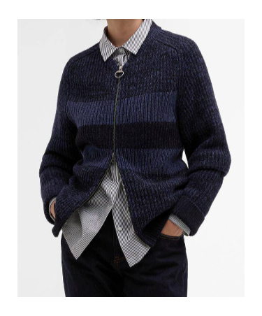 Barbour X Paul Smith Bomer Cardigan In Blue