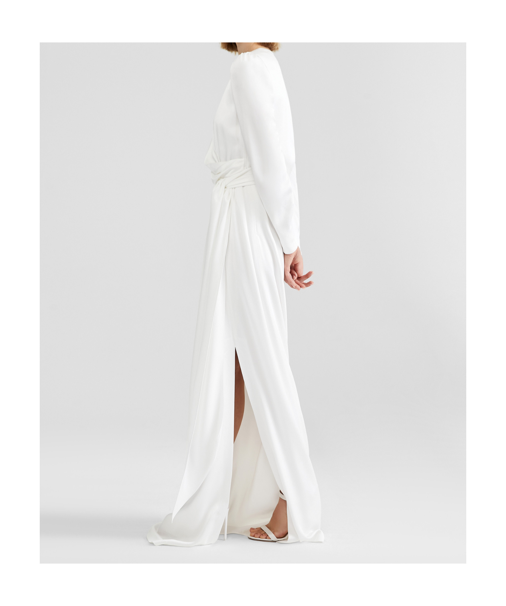 Max Mara V-neck Dress In Gray