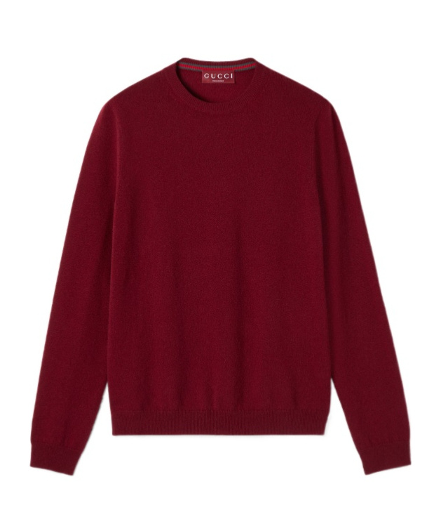 Gucci Fine Cashmere Sweater In Burgundy