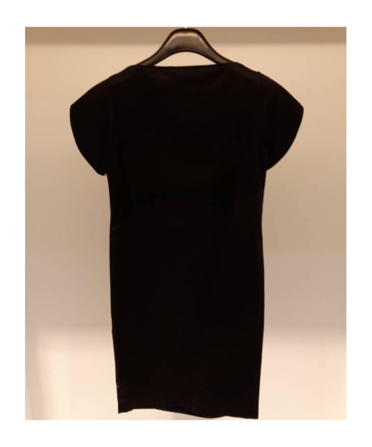 Moschino Contrast-color Stitching Dress In Black