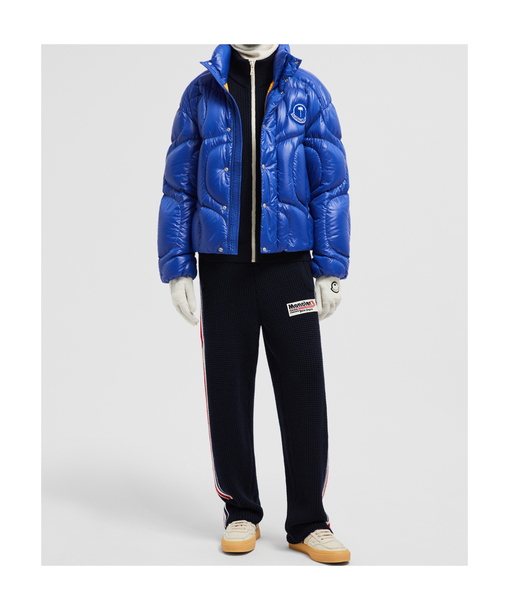 Moncler X Palm Angels Wool Sweatpants In Blue