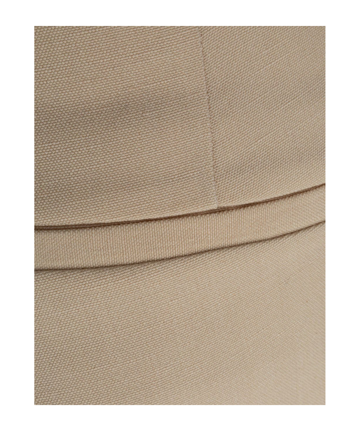 Fabiana Filippi Trousers High-waisted Back Pockets In Nude