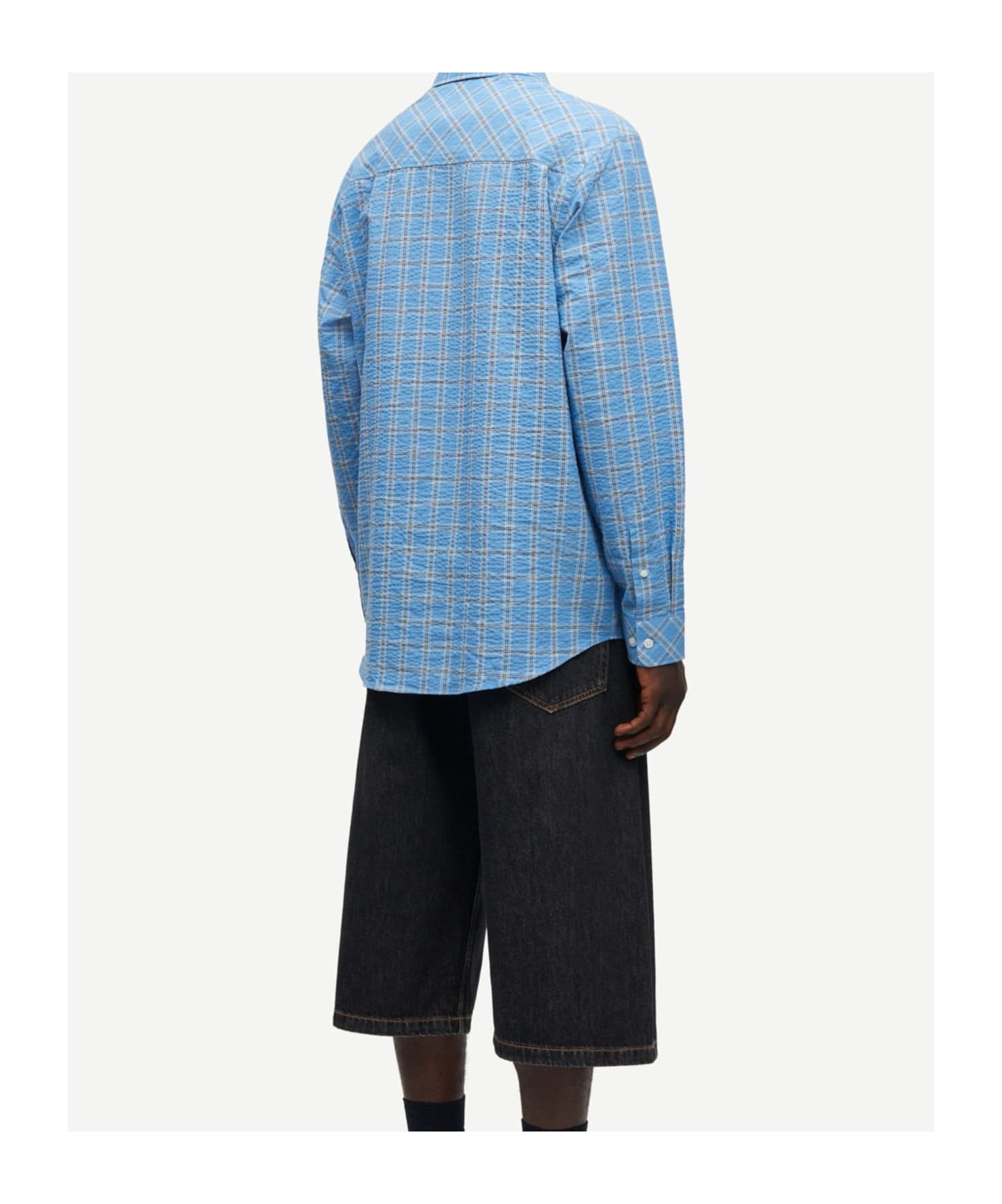 Samsoe & Samsoe Long Sleeve Shirt In Blue