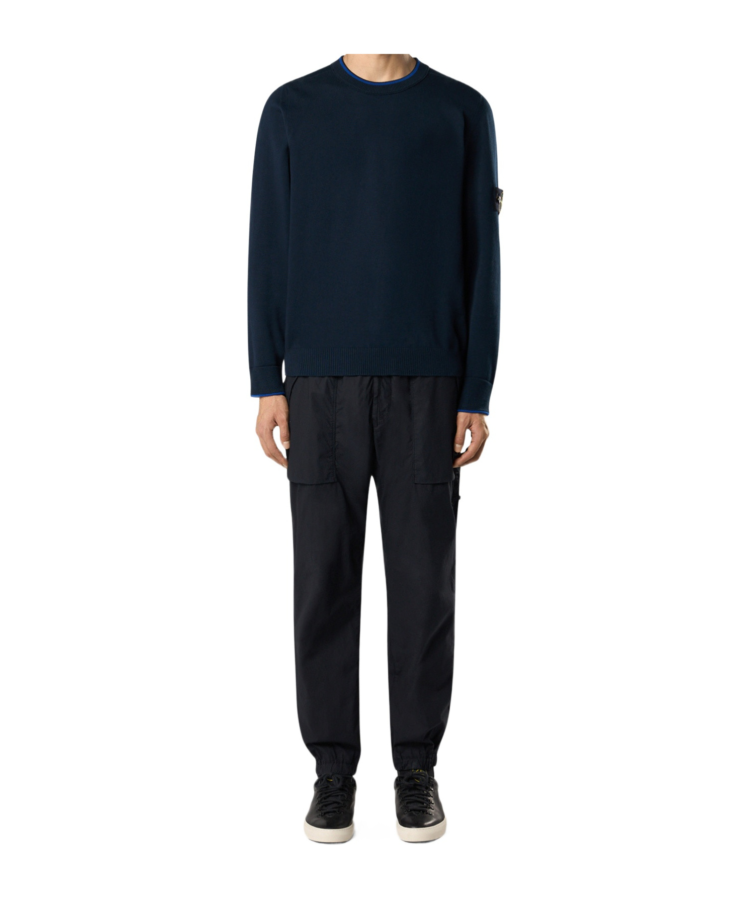 Stone Island 5100005 Gauzed Effect Soft Organic Cotton And Nylon In Blue