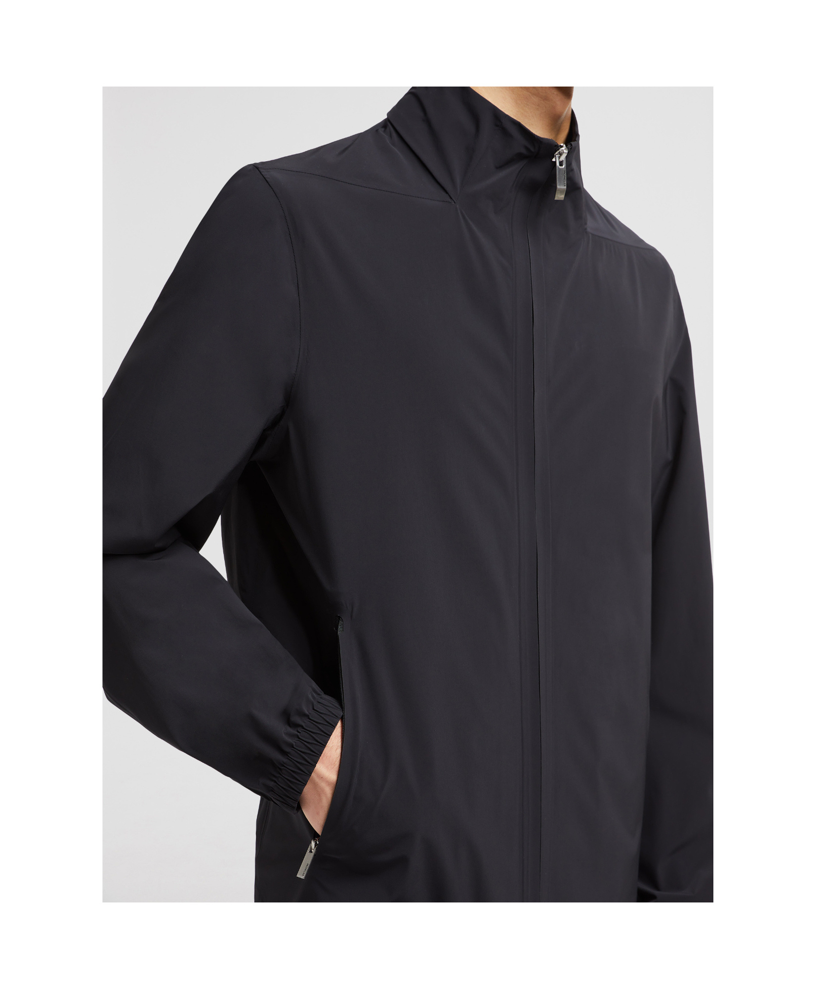 Moncler Men's Stretch Nylon Frene Windbreaker In Black