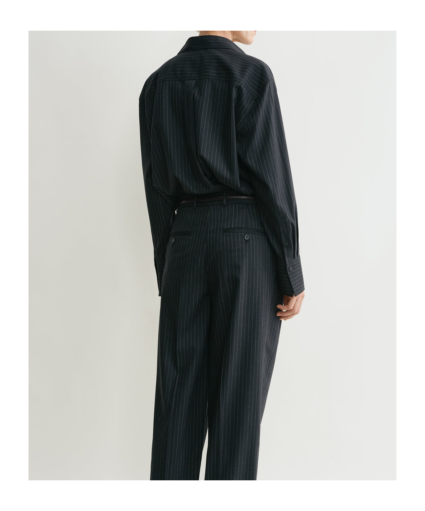 Totême Pinstripe Pants In Black