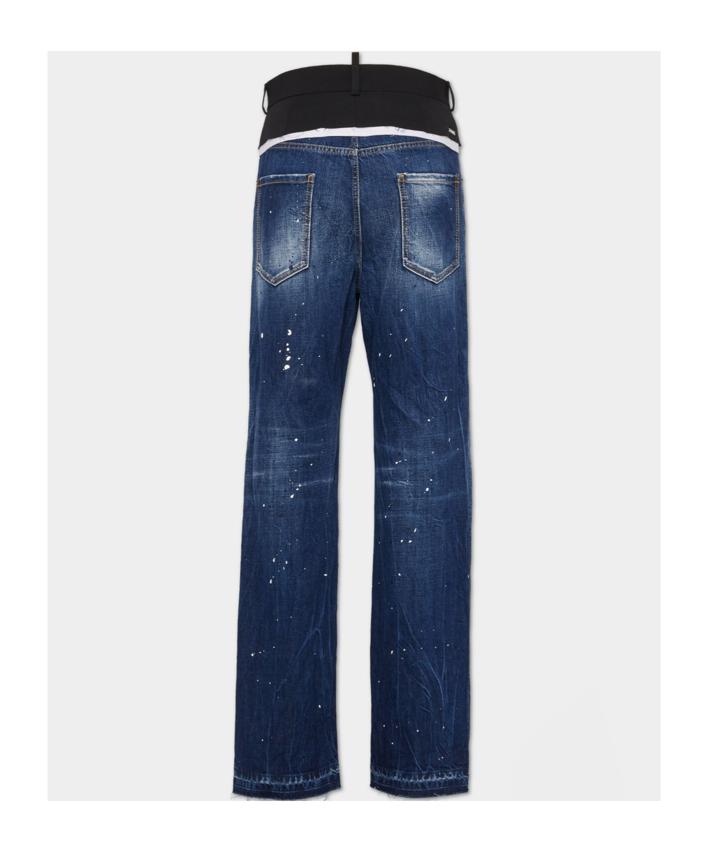 Dsquared2 Paint Splatter Washed Jeans In Blue