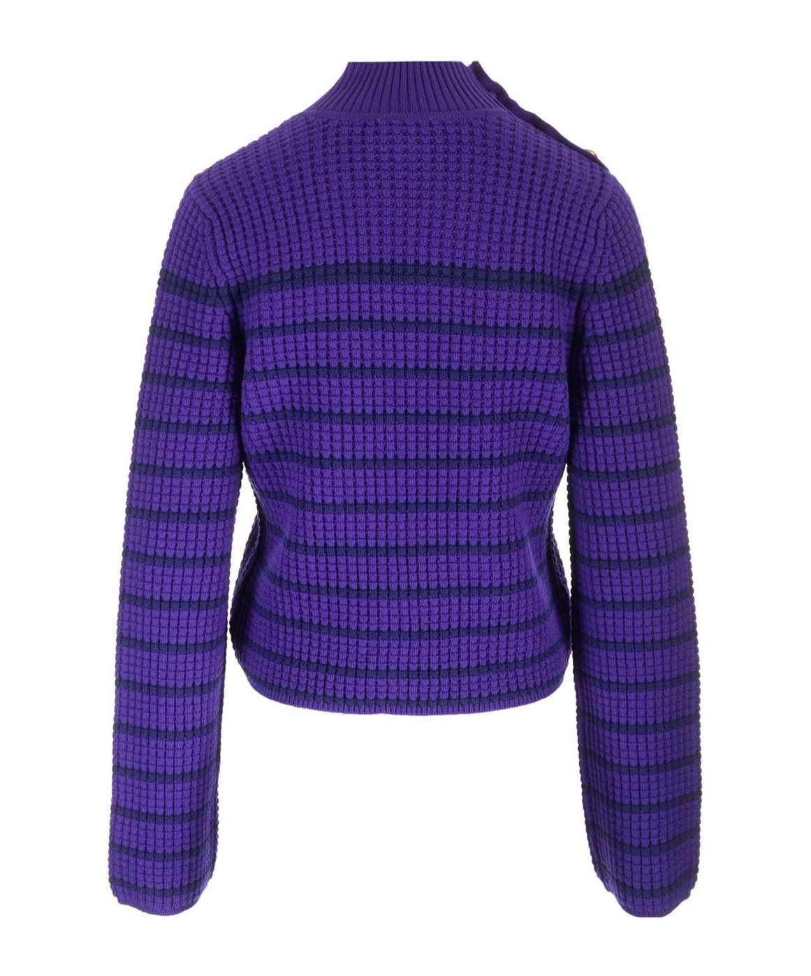 FORTE FORTE FORTE FORTE STRIPED HIGH-NECK JUMPER