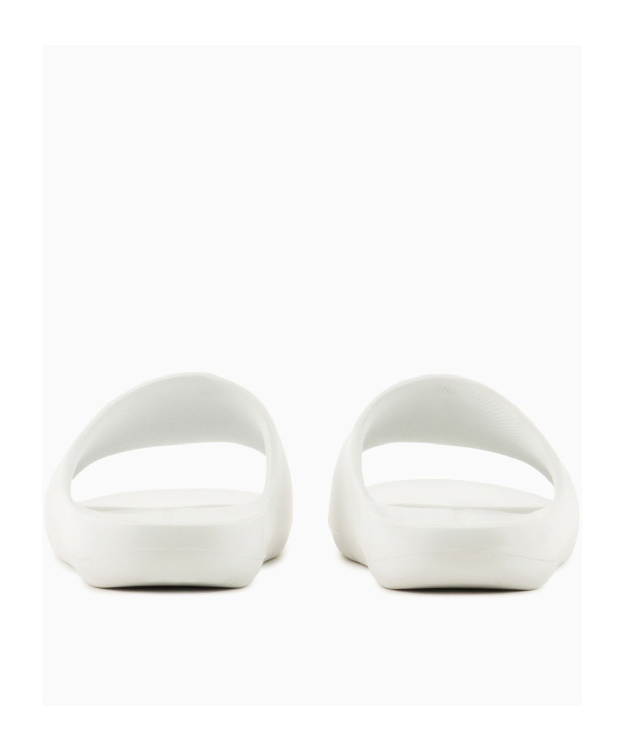 Armani Exchange Logo Slippers In White