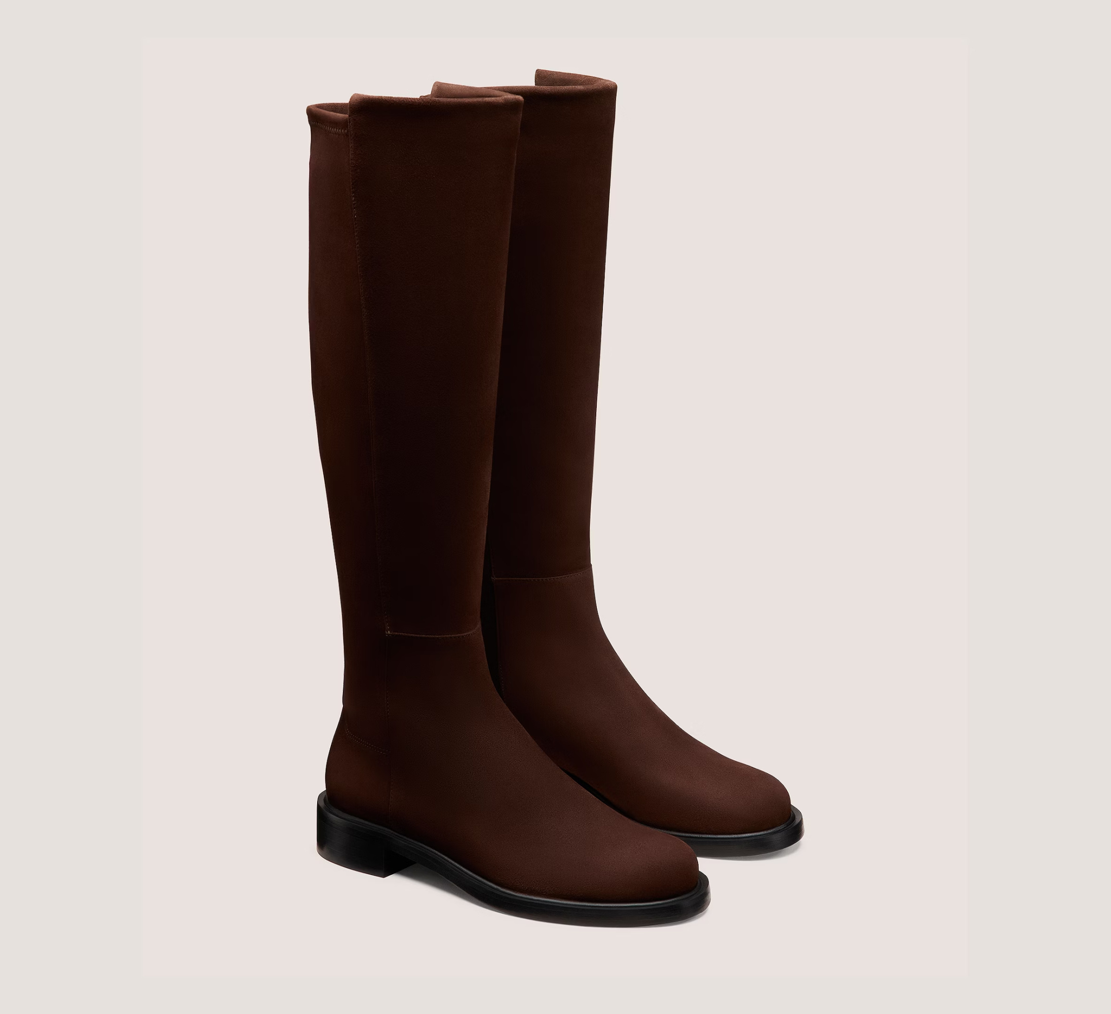 Stuart Weitzman High Suede Ankle Boots With Block Heel
