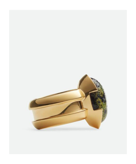 Bottega Veneta Oval Ring In Yellow