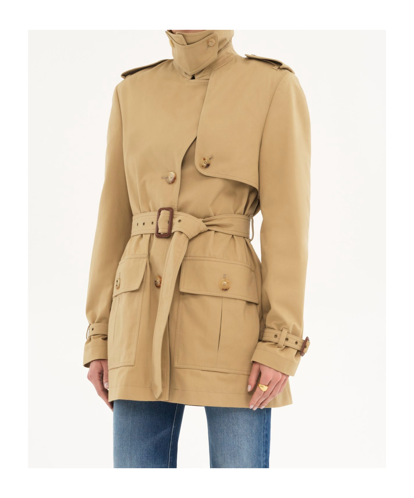 Chloé Chloe Women Short Trench In Nude