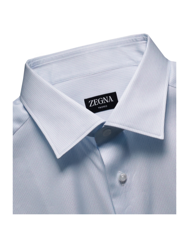Shop Zegna Long-sleeved Shirt In Gray
