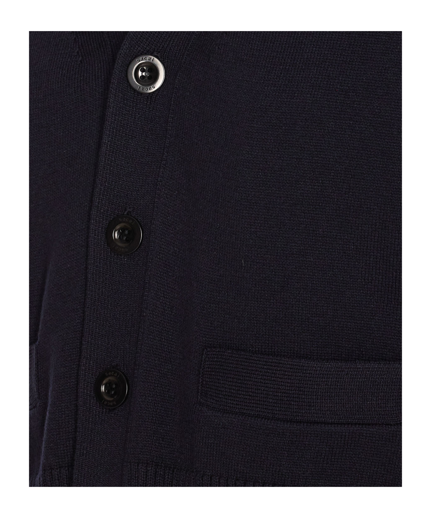 SACAI KNITTED-PANEL SHIRT