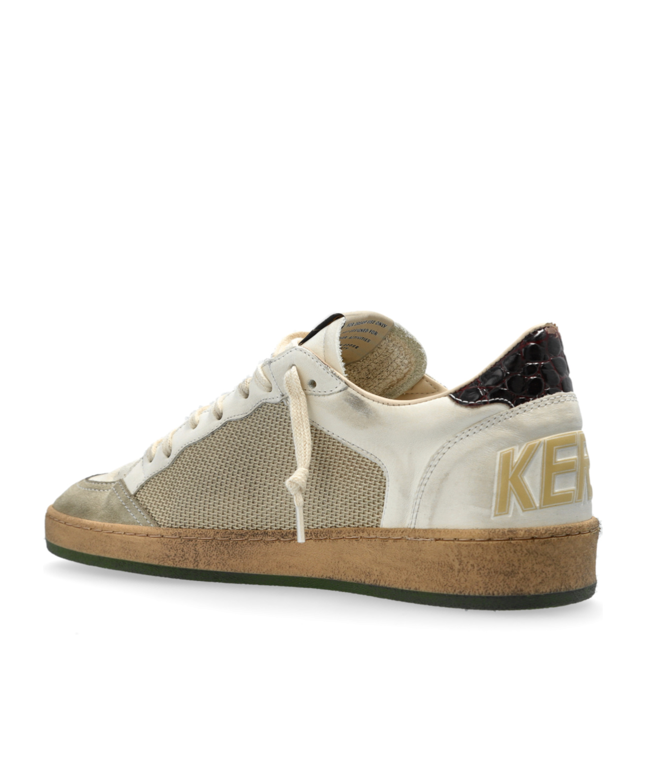 Golden Goose Deluxe Brand Men Ball Star Double Quarter Low-top Leather Sneakers With Used Effect In Neutral
