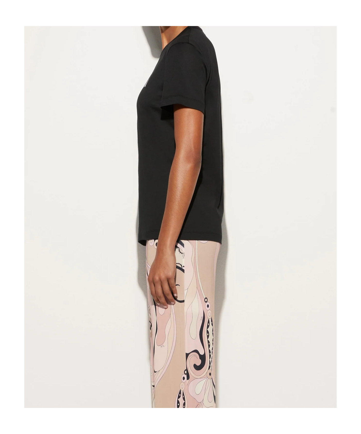 Emilio Pucci Cotton Logo T-shirt In Black