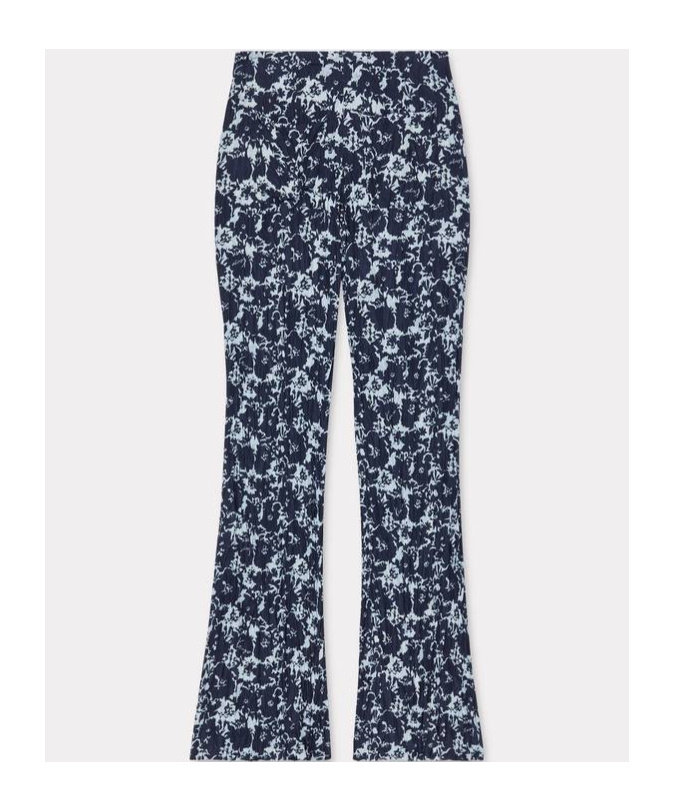 Kenzo Floral Camouflage Casual Pants In Blue