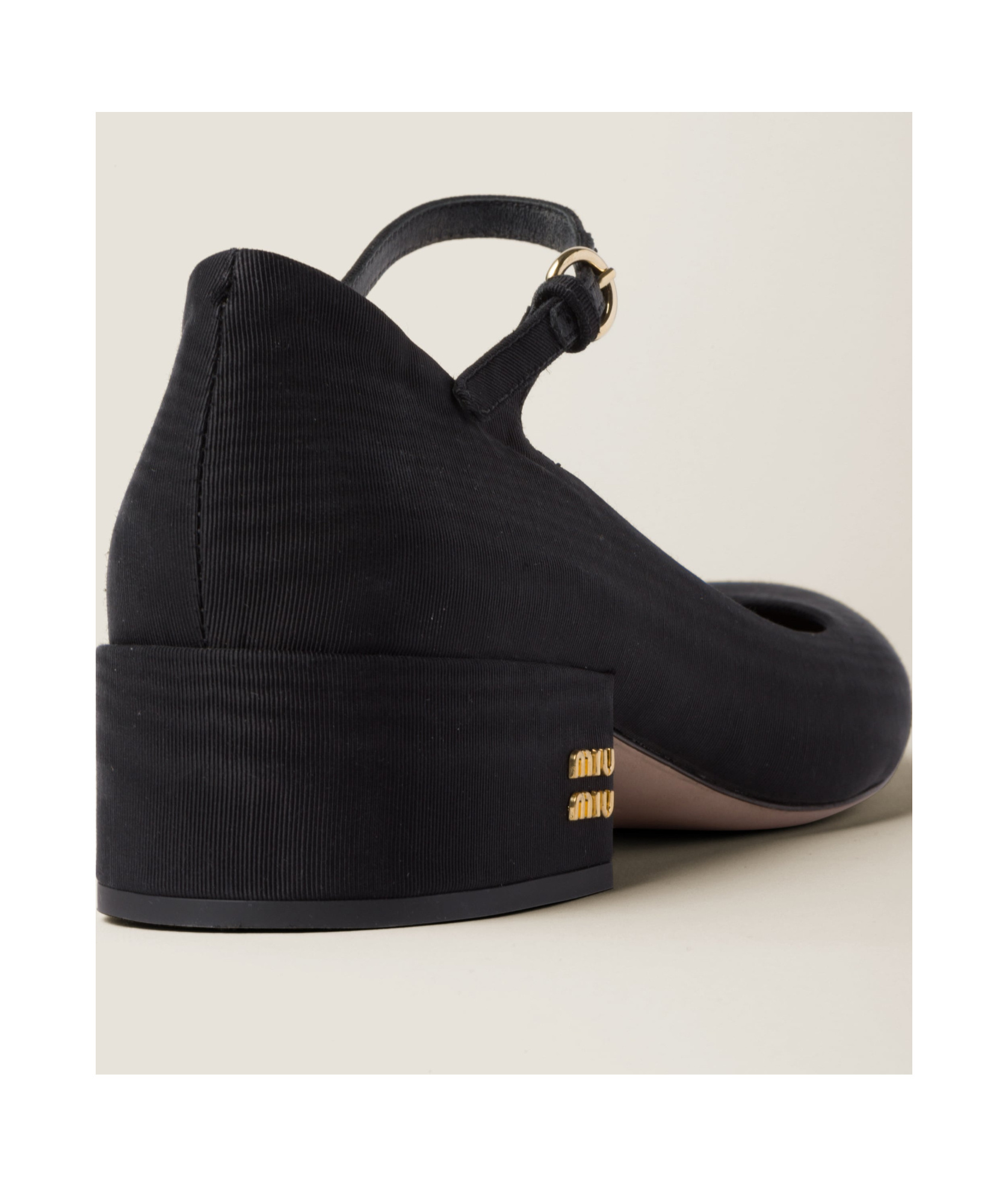 Shop Miu Miu Moiré Fabric Pumps In Black