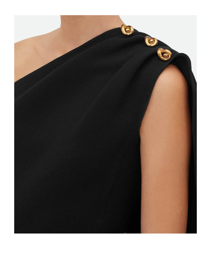 Bottega Veneta Drape Detailed Sleeveless Top In Black