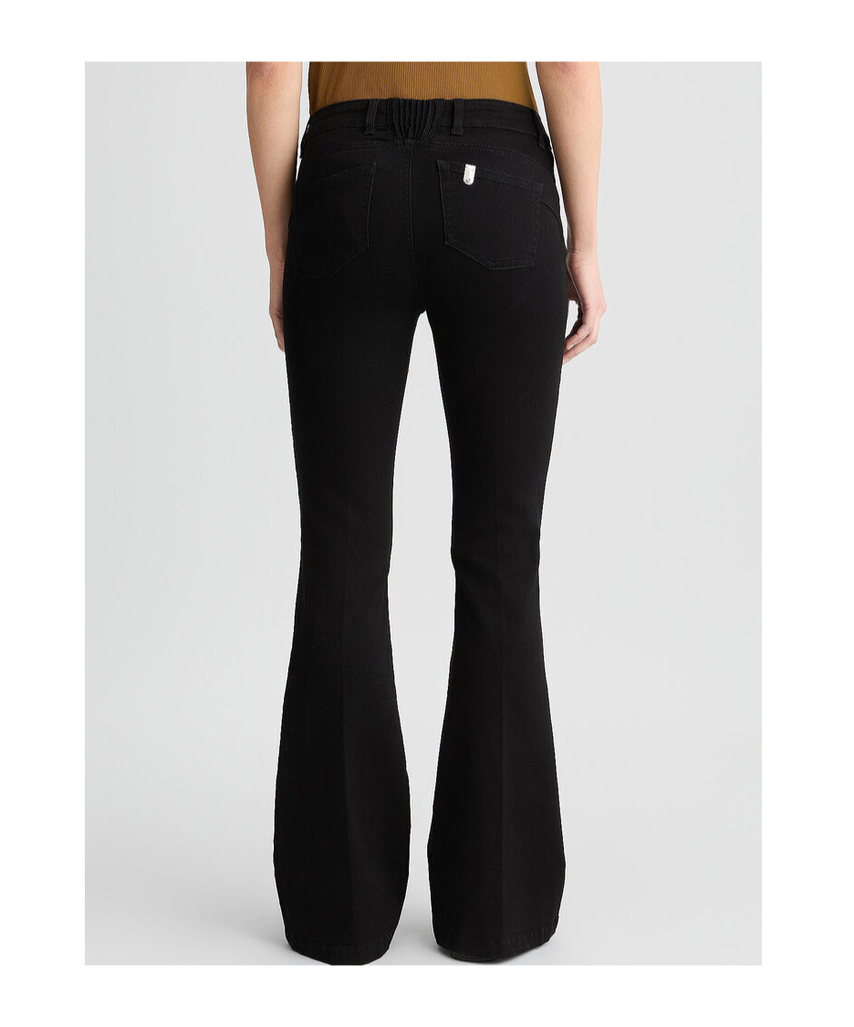 Shop Liu •jo Flared Jeans In Black