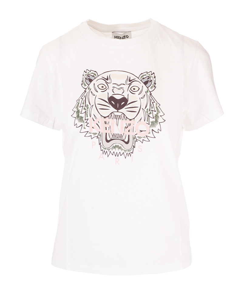 Kenzo Tiger-print T-shirt In White