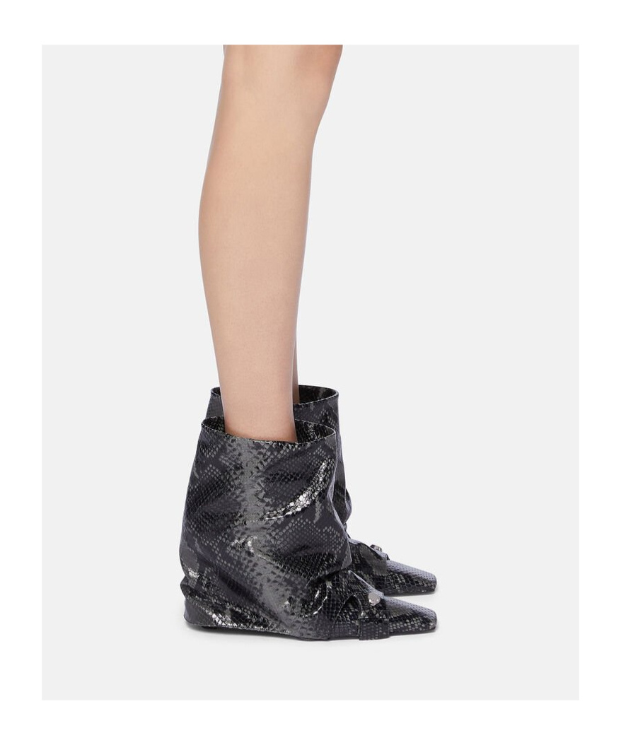 Shop Attico Juno Ankle Boots In Dark Gray