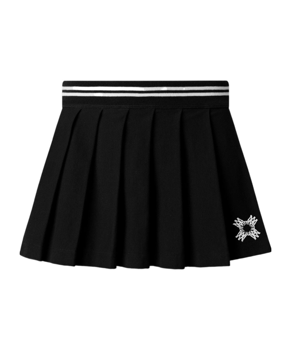 Amiri Black Ma Quad Pleated Miniskirt In Black