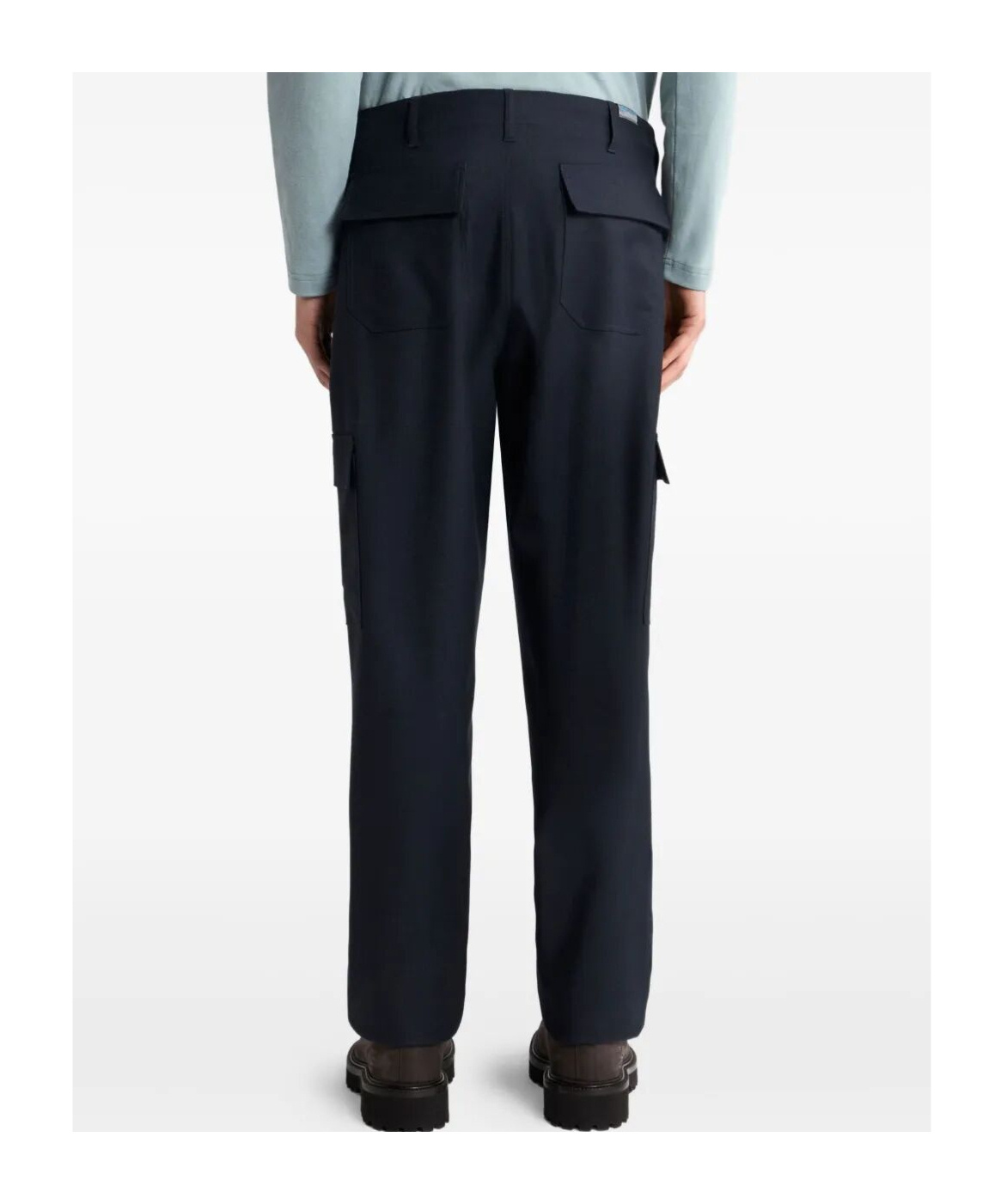 Etro Striped Pattern Wool Trousers In Black