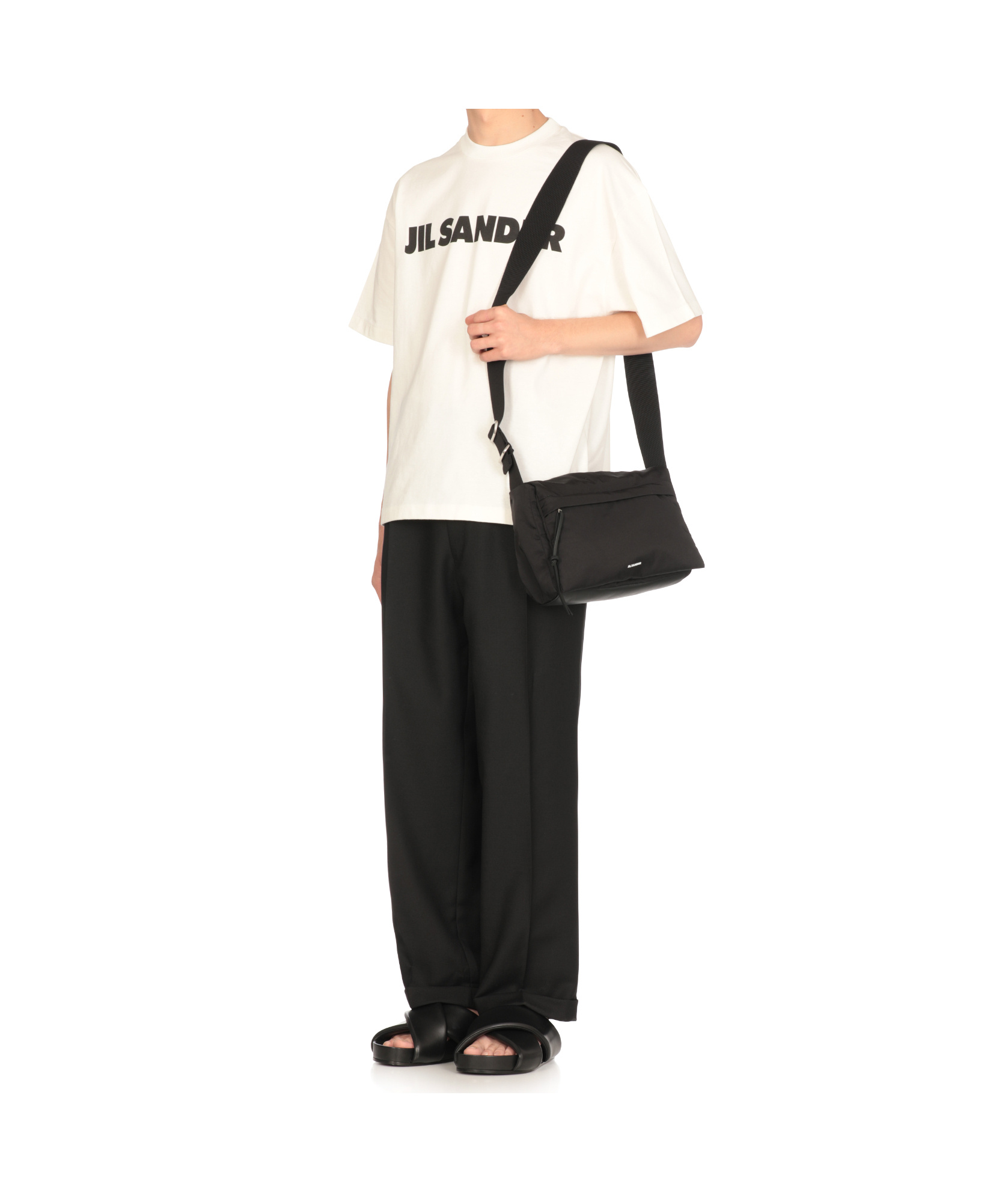 Jil Sander Soft Logo Printed Messenger Bag