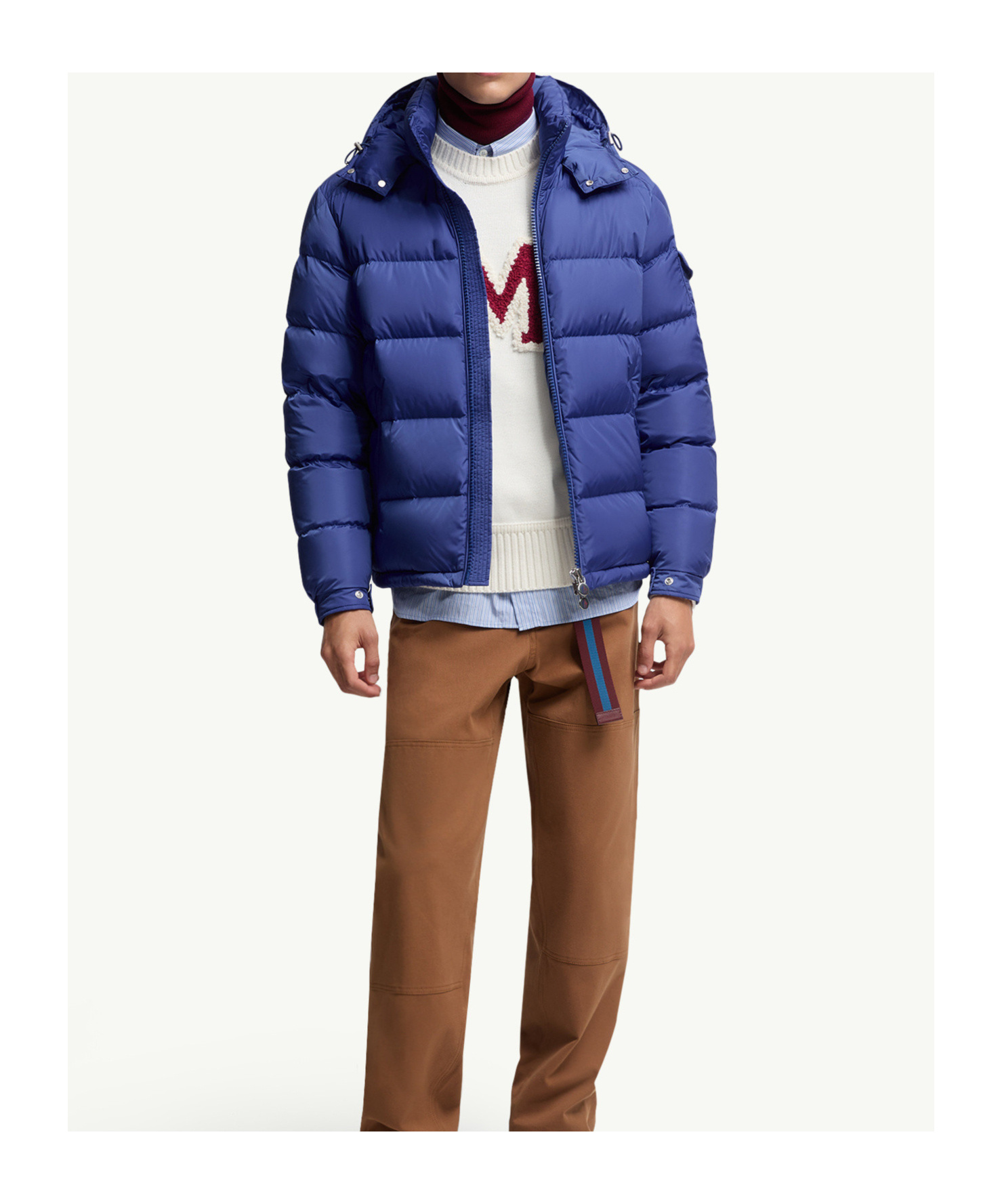 Moncler Maya Nylon Down Jacket In Blue