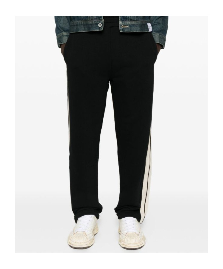 Palm Angels Side-stripe Trousers In Black