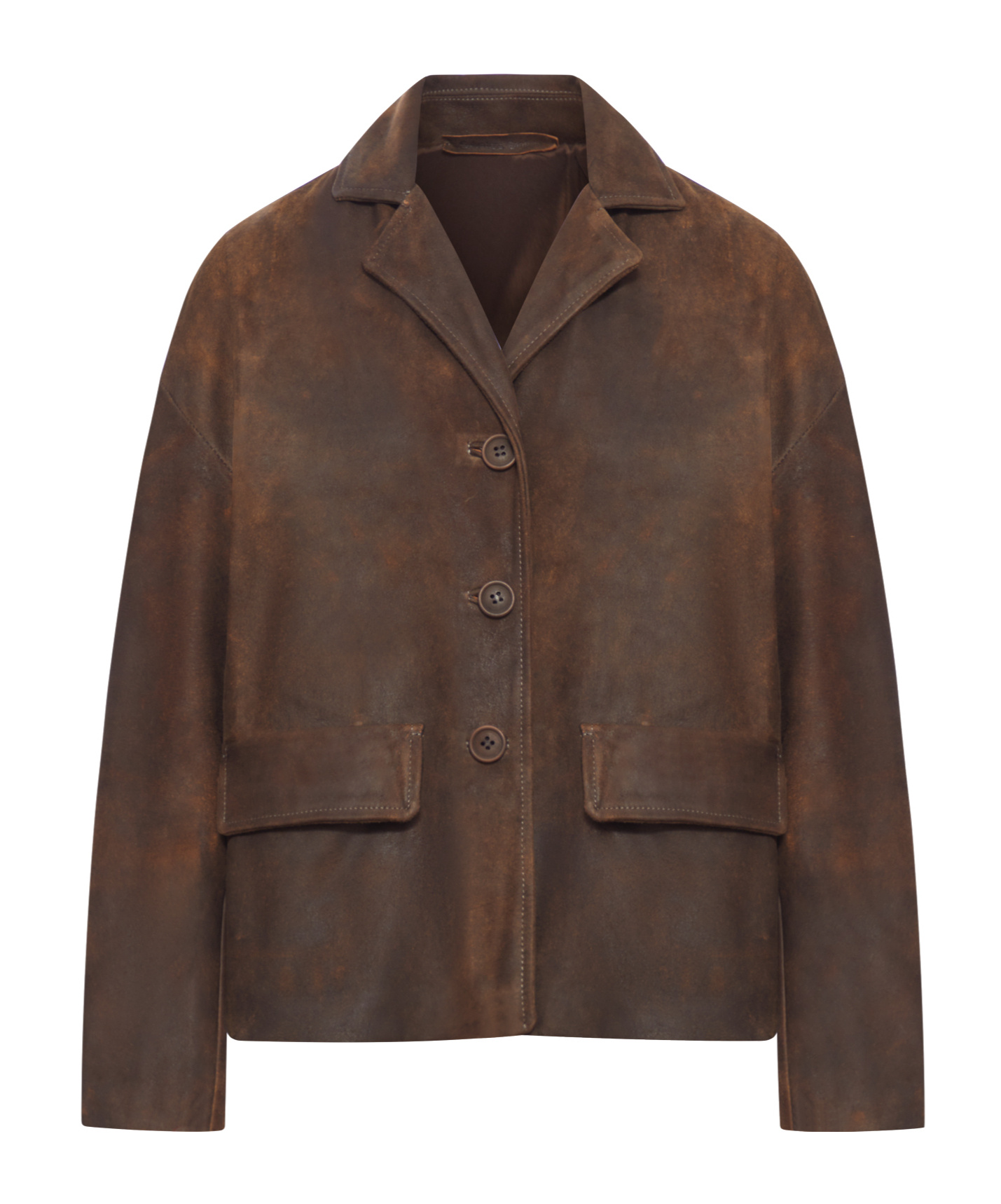 Salvatore Santoro Single-breasted Leather Jacket In Brown