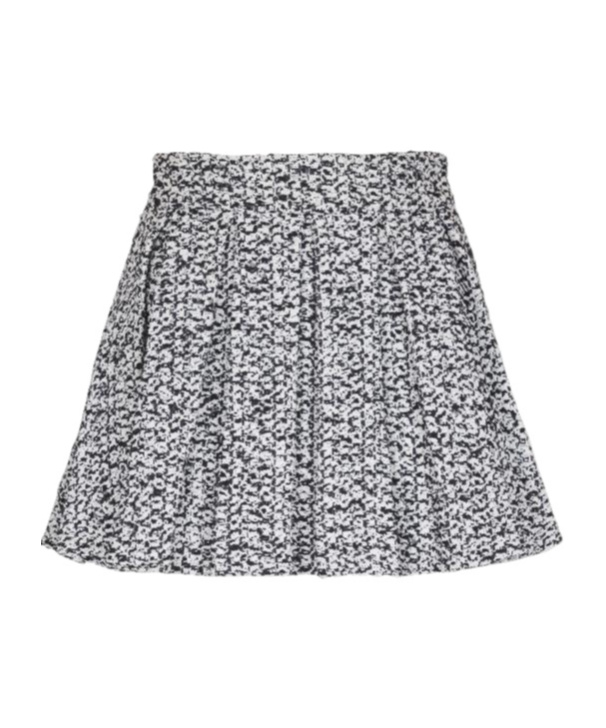 Balmain High-waisted Tweed Pleated Mini Skirt In Multi