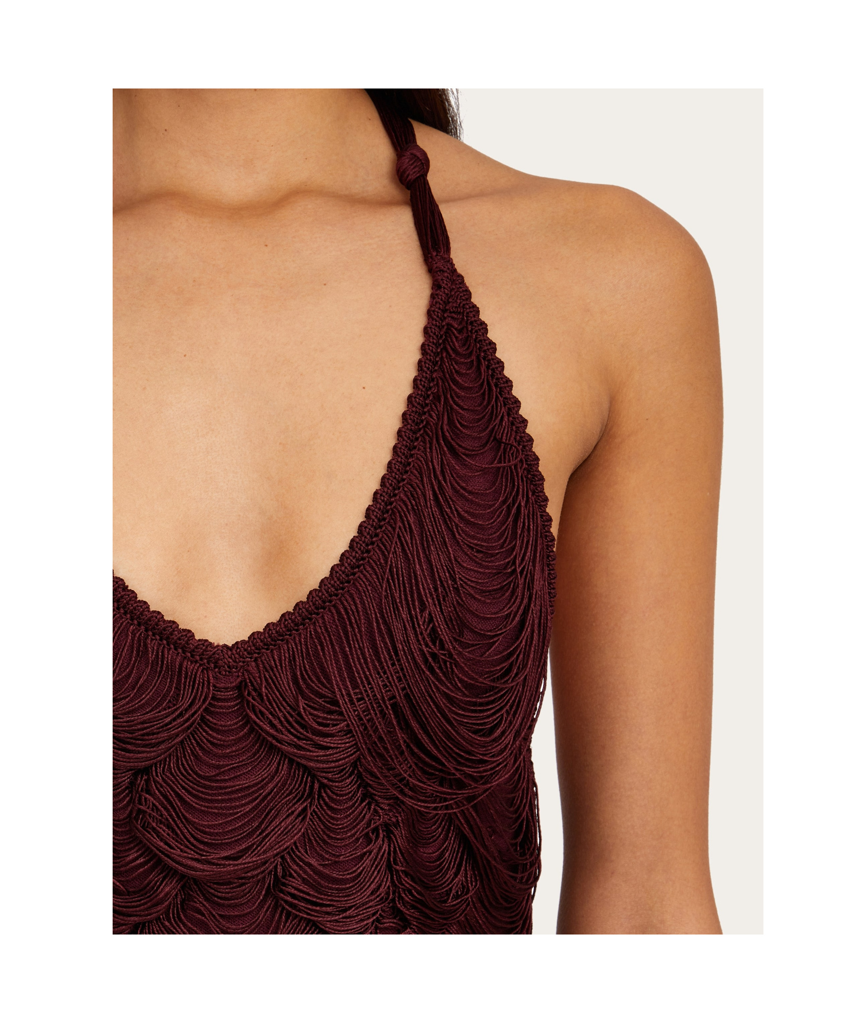 Shop Ferragamo Silk Rope Jacquard Dress In Brown