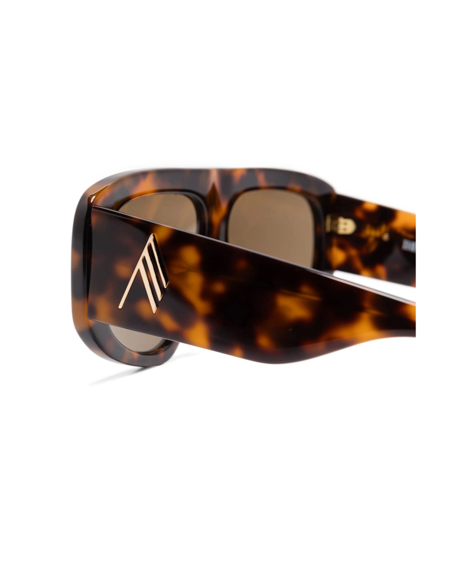 Attico Pilot Square Sunglasses Wide Arms In Brown