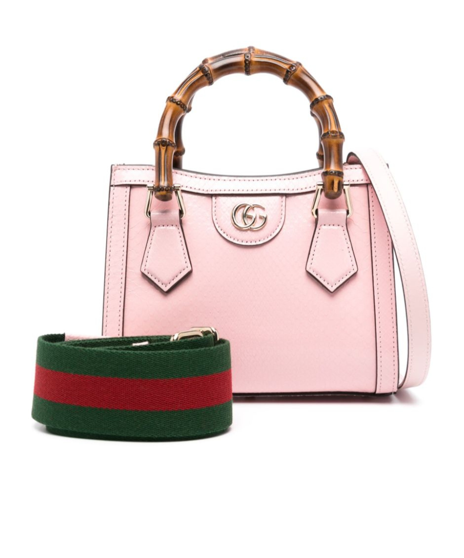 Gucci Small Diana Leather Tote Bag In Nude