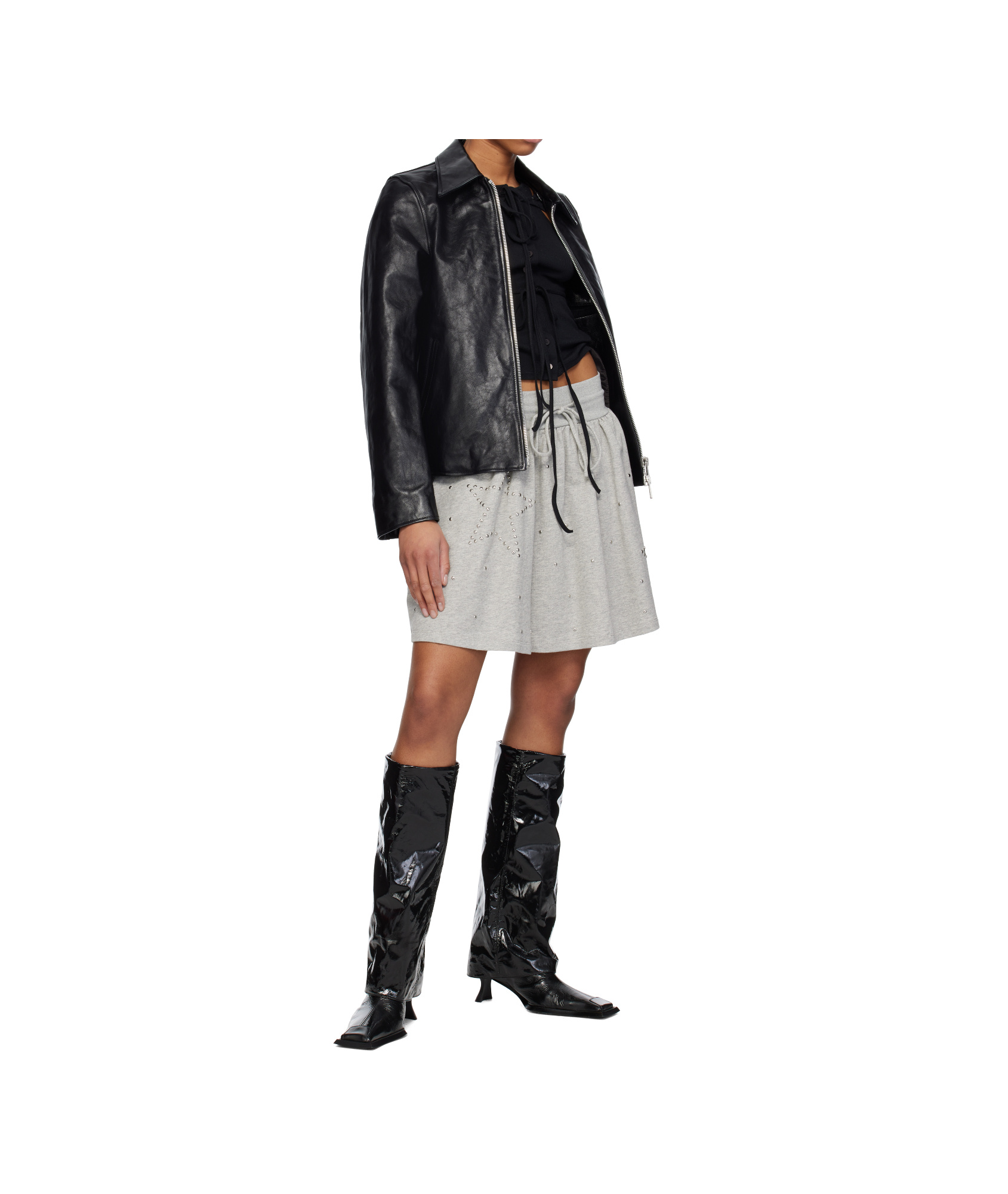 Miista Morgan Fold Over High Boots In Black
