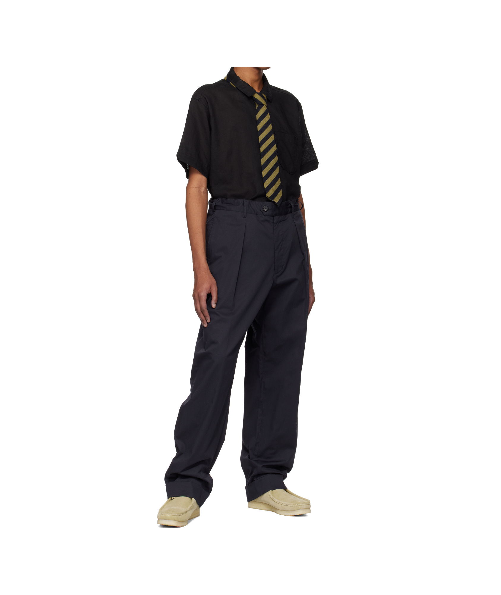 Engineered Garments Casual Pants With Belt Loops In Navy Blue