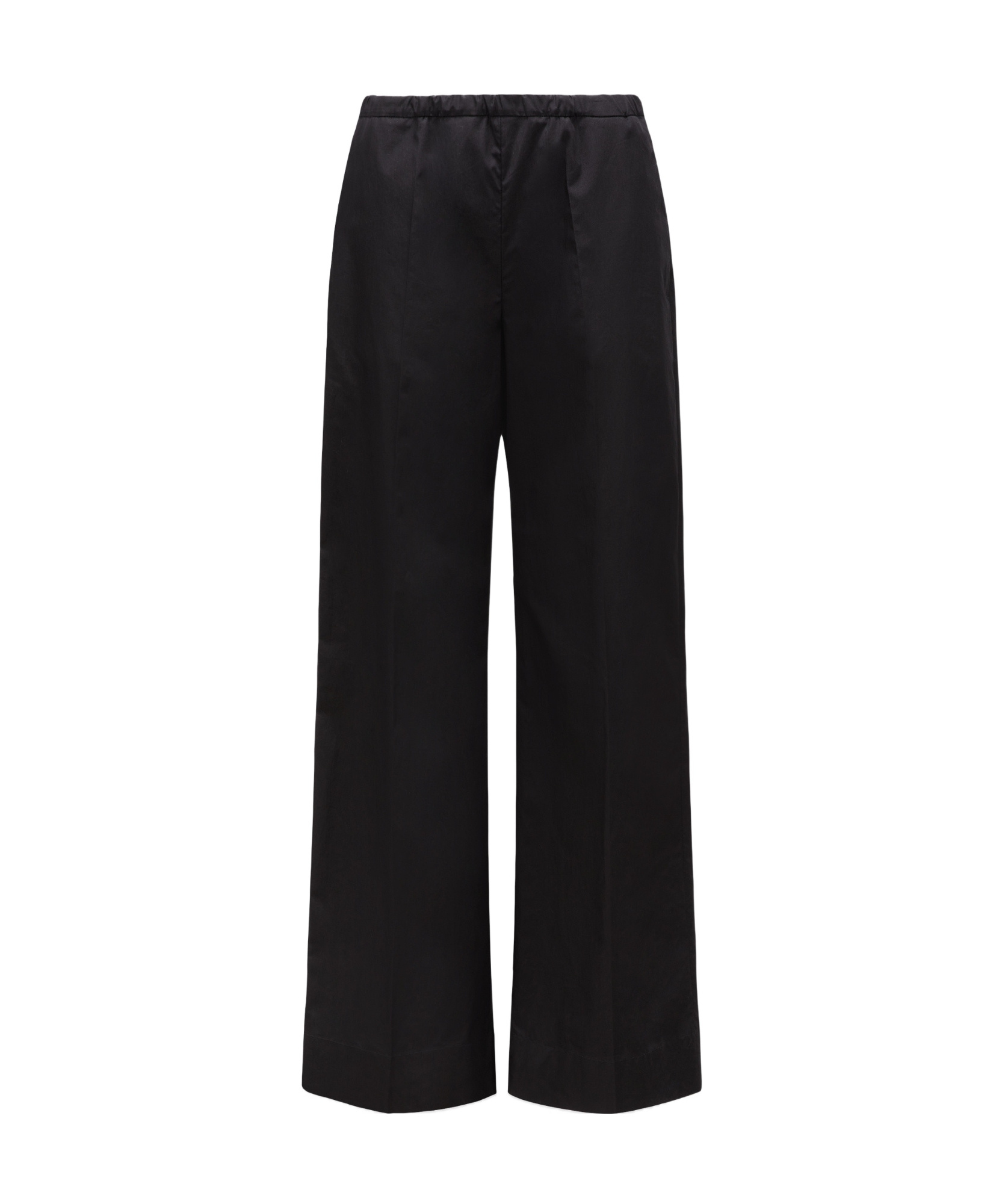 Moncler Cotton Palazzo Pants In Black