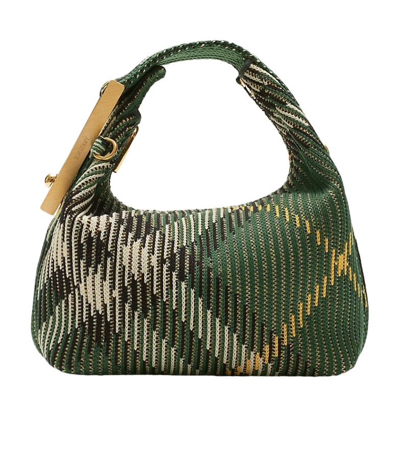 Shop Burberry Micro Peg Shoulder Bag In Green