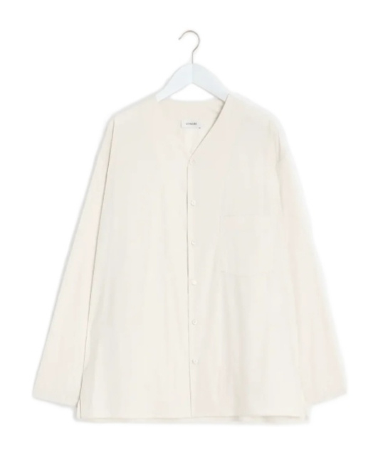 Lemaire Button-up Long-sleeve Shirt In Neutral