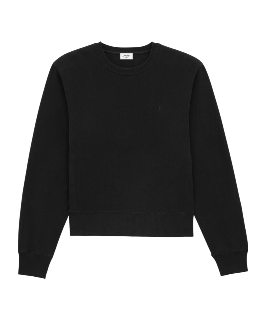 Saint Laurent Large Sweatshirt With Bold Print In Black