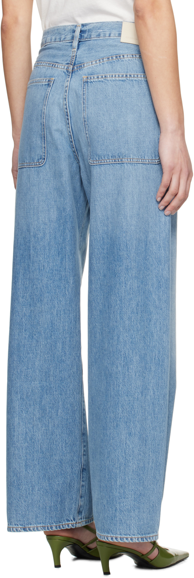 Citizen Of Humanity Ayla Cargo Jeans In Blue