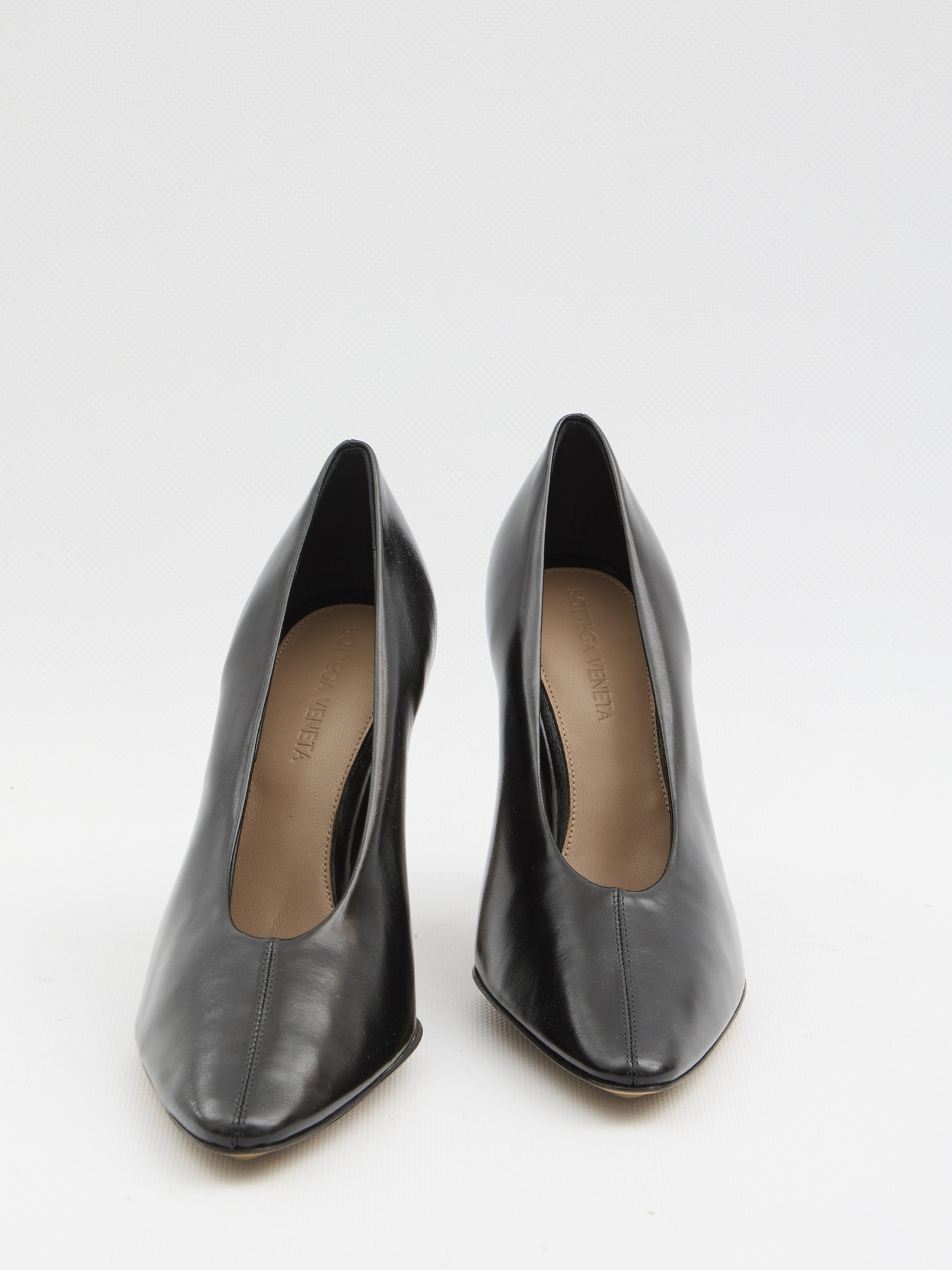 パンプス BOTTEGA VENETA DARK GREEN LEATHER SOFIA PUMPS Bottega Veneta Dark Green Leather Sofia Pumps In Darkgreen